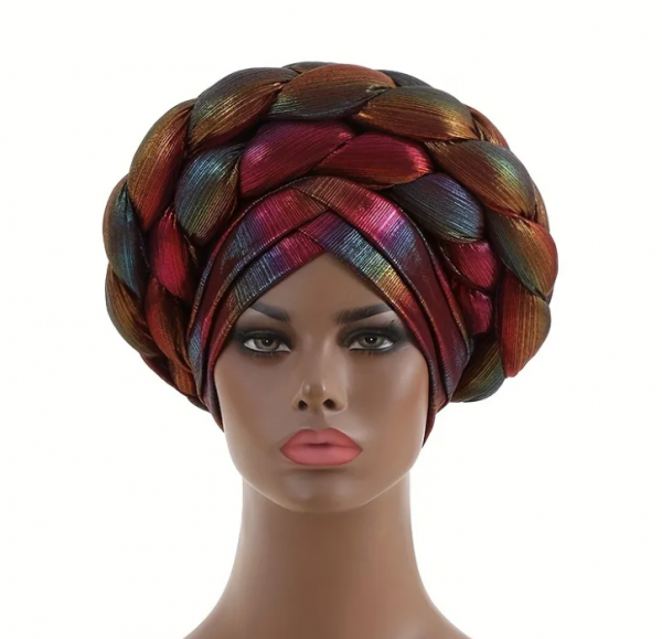 Topi Turban dengan Perpaduan Warna Gradasi